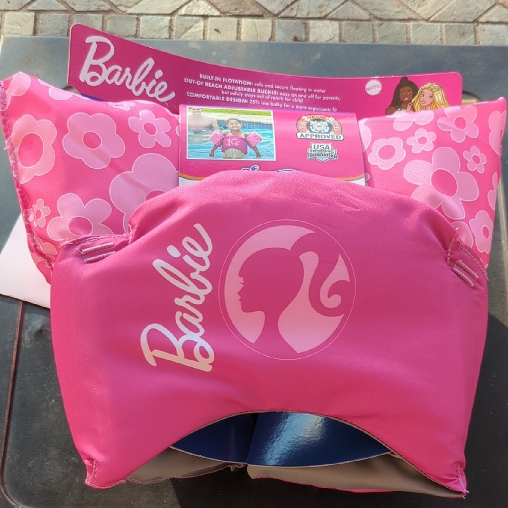 Barbie Pink Floral Swim Vest